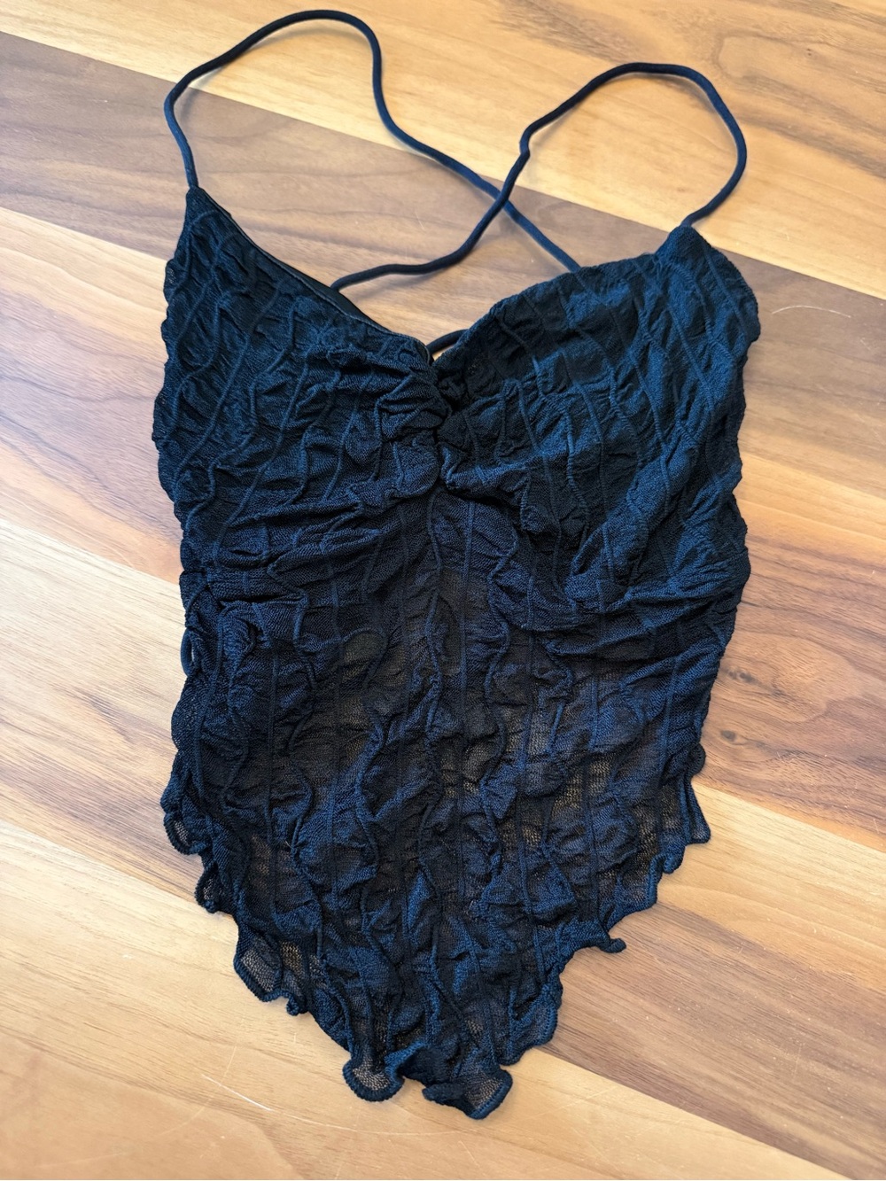 SHEIN Black Cami Top with Spaghetti Straps